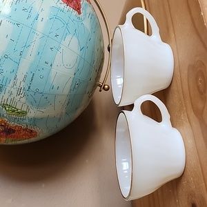 Vintage Anchor Hocking  Suburbia milk glass cups
